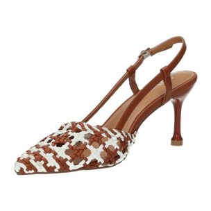 Décolleté sling back Donna Tata Italia Bianco