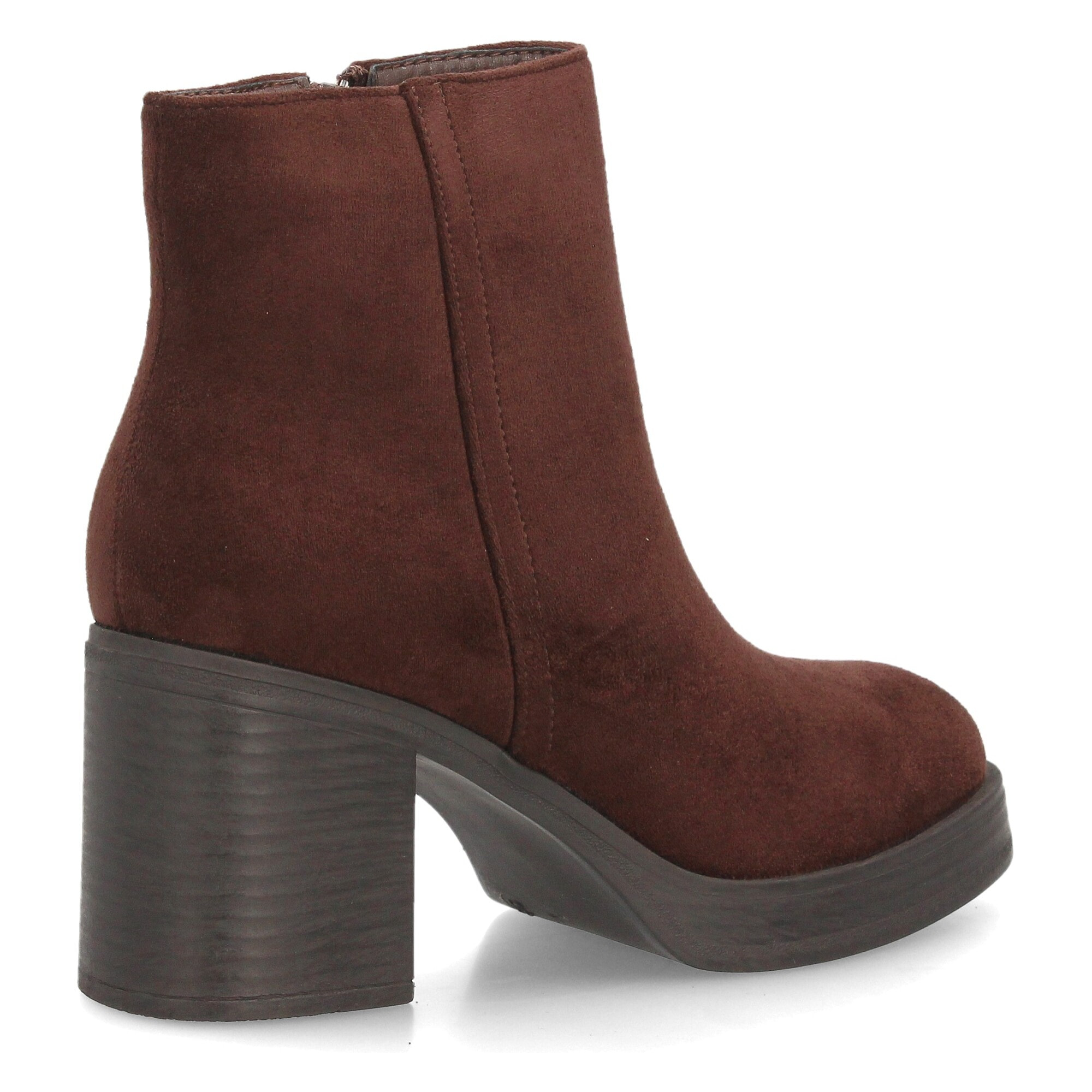 Botines mujer con tacon ancho estampado liso para mujer.
