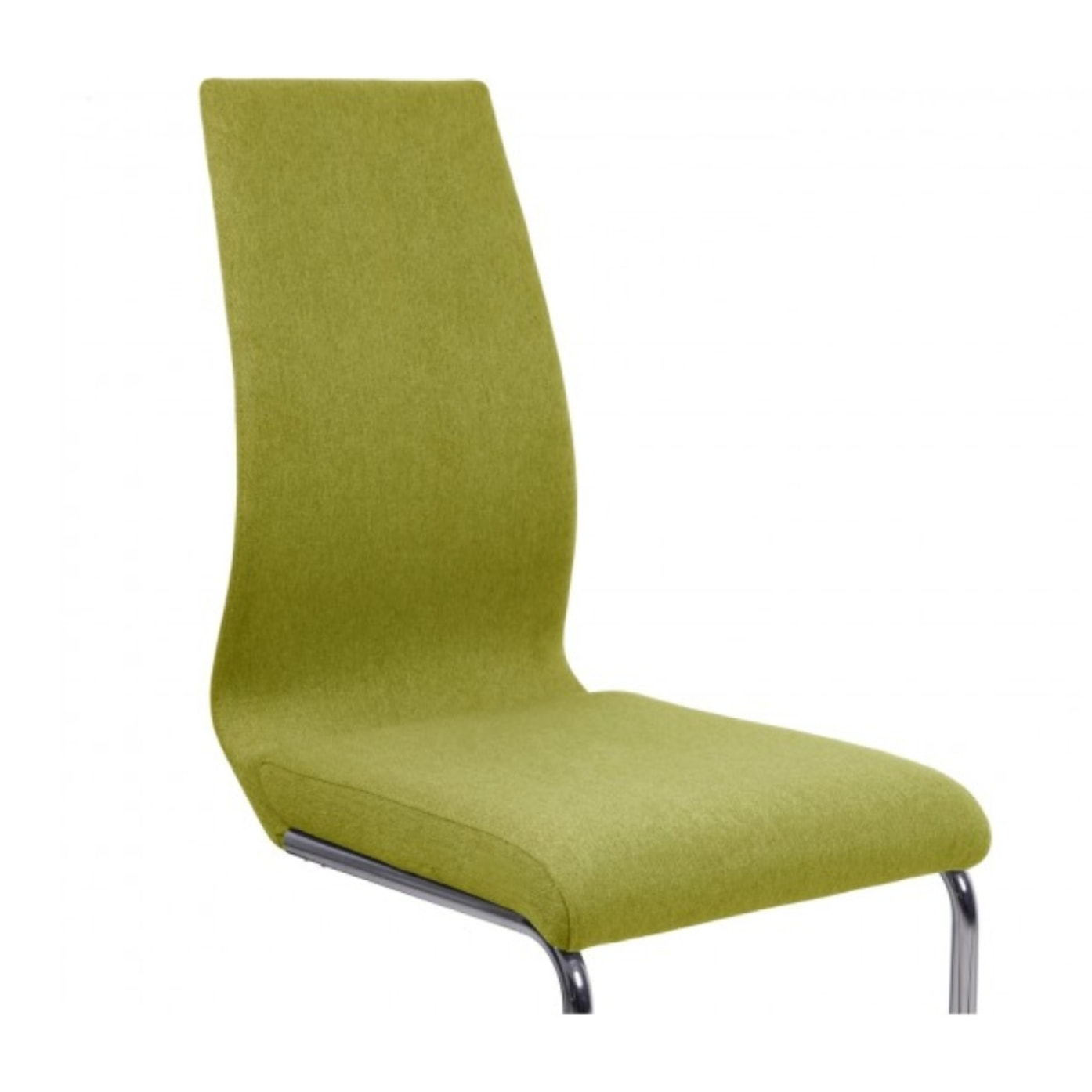 Chaise en tissu avec pied métal chromé luge - 3 coloris - GINI