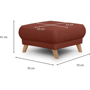 Pouf en velours côtelé - LARIA
