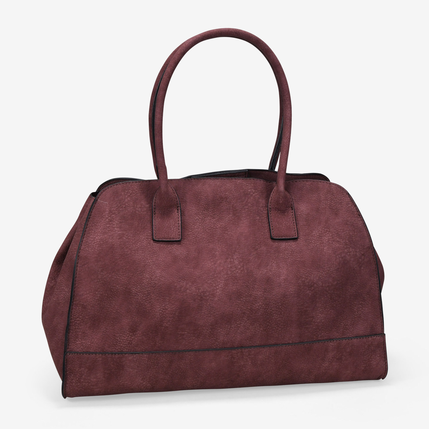 Bolso de hombro burdeos con doble asa