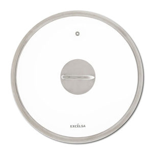 Tegame 28 cm con Coperchio Excelsa – Forn-Ok, Alluminio Grigio