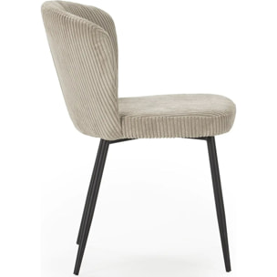 Lot de 4 chaises en velours côtelé - KLARA
