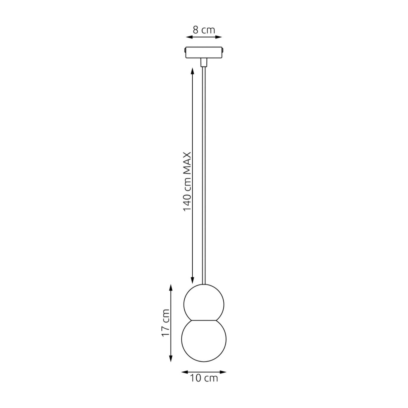 Lampada a sospensione LOOP in acciaio moka e legno