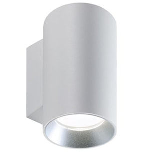 Show - Applique Cilindrico Da Parete A Led 20W+20W A Luce Doppia Fredda Colore Bianco