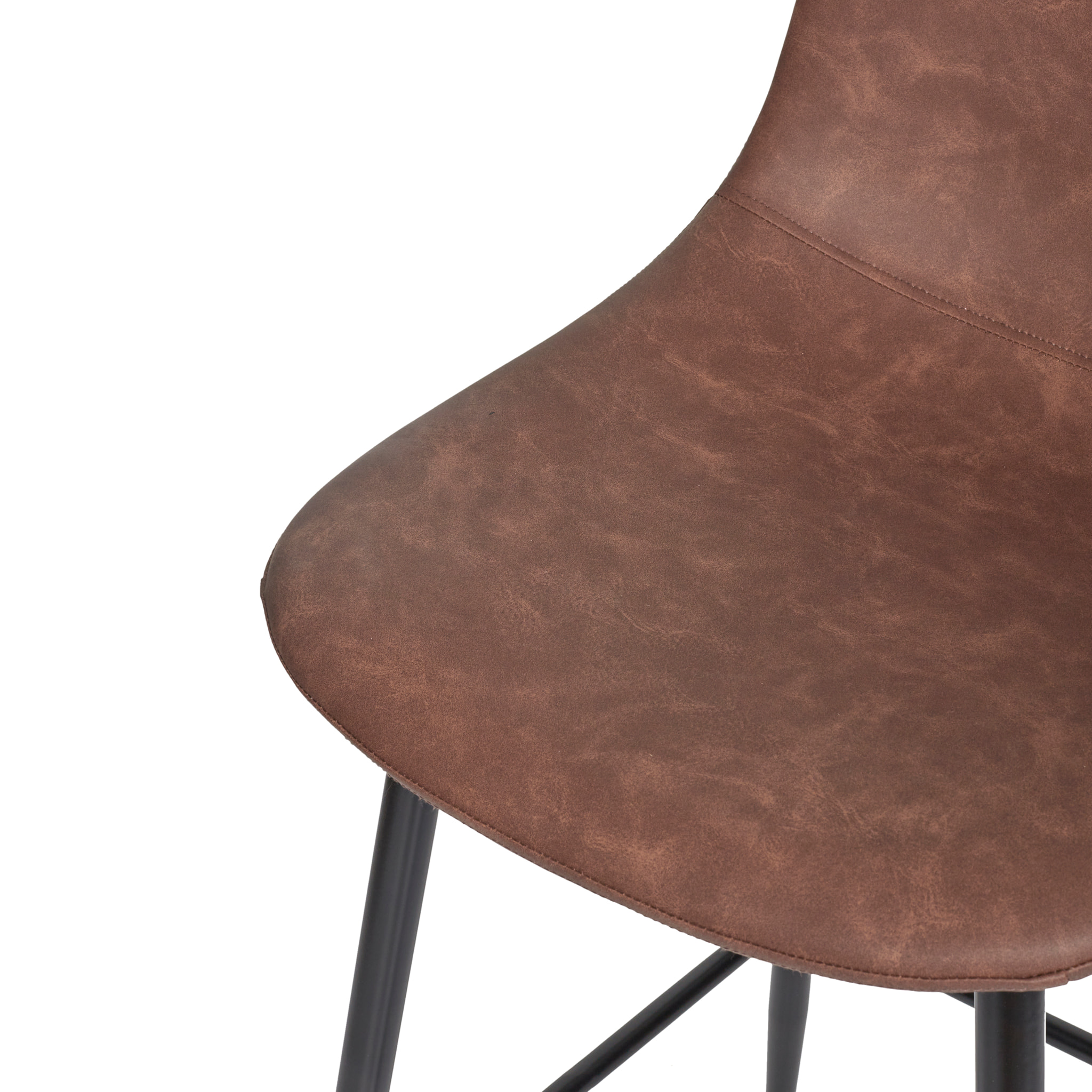 Chaise De Bar Amber Marron - Lot De 2