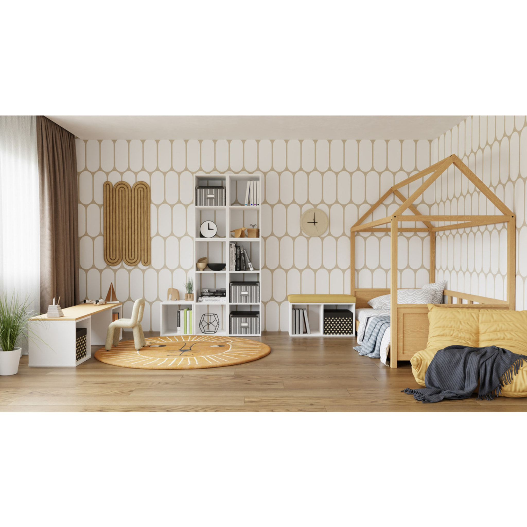 Libreria modulare Modus 1x1 a cubo bianca