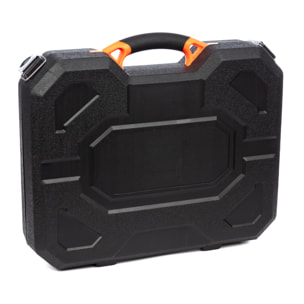 Juego de herramientas con maletín, taladro eléctrico de doble velocidad, doble batería de 16.8 V 1300mAh y 120 piezas.