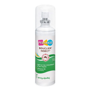 PEDIAKID - Bouclier Insect'- Spray Répulsif Anti-Moustique - Aux Huiles Essentielles - Flacon 100ml