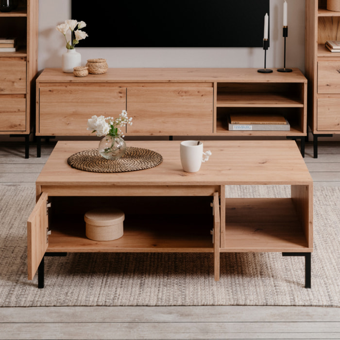 Table basse en bois avec rangements ANTILA