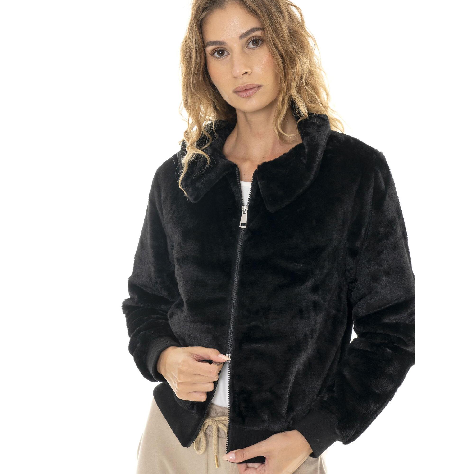 Never Without Chaqueta Sherpa suave de invierno para mujer