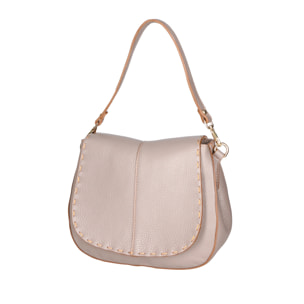 Borsa a spalla da donna Made in Italy - Modello Winona - Vera pelle - 26.0 x 20.0 x 13.0 cm