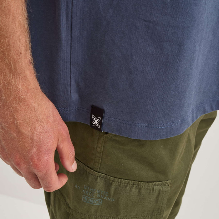 Camiseta MUNICH Compass lifestyle hombre de algodón orgánico navy