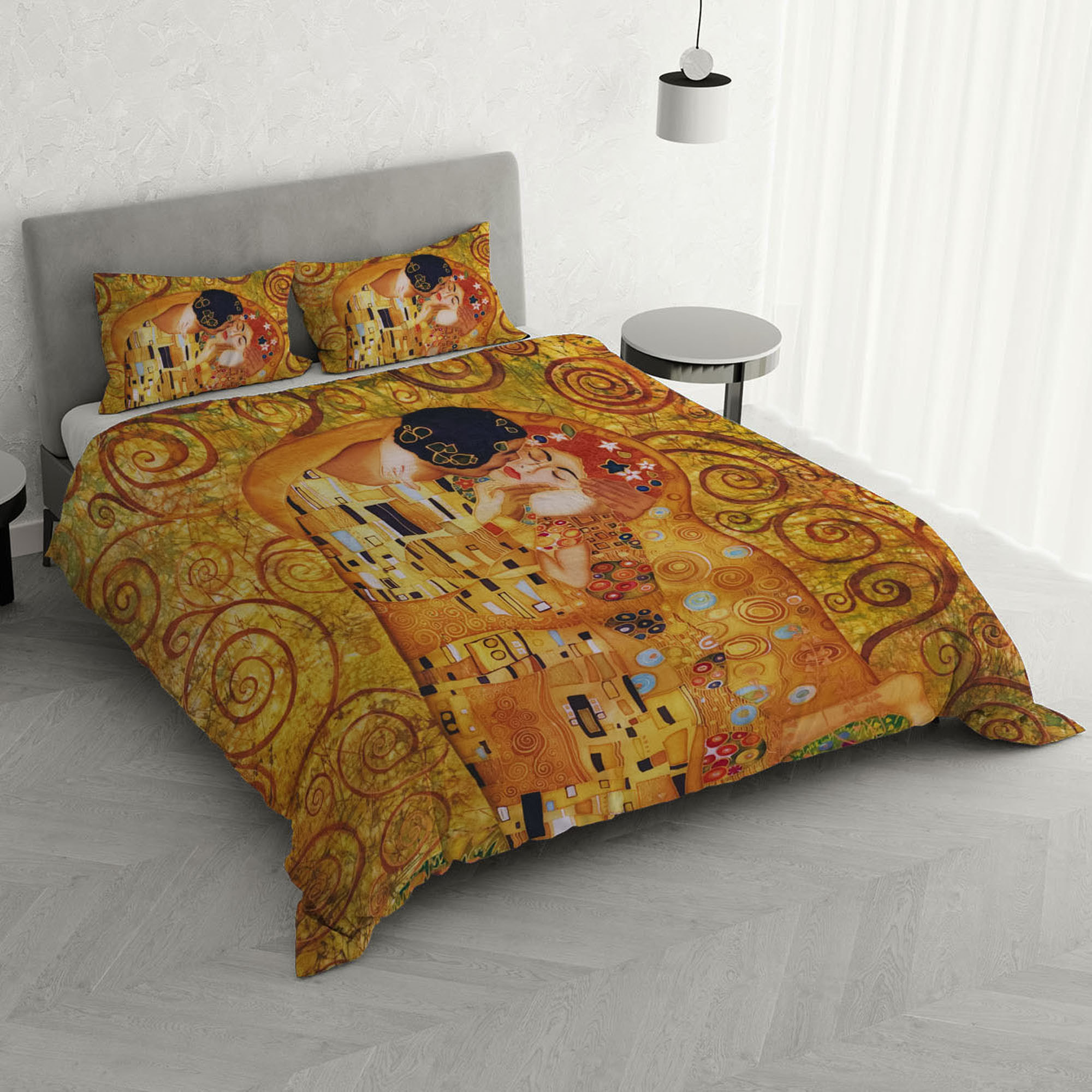 PARURE COPRIPIUMINO ARTE, STAMPA DIGITALE, 100% MICROFIBRA - MATRIMONIALE