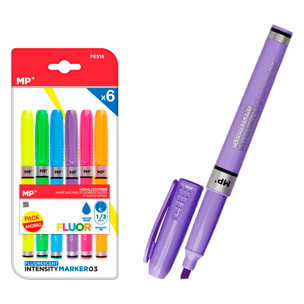 MARCADOR FLUORESCENTE 6 Uds. PACK AHORRO