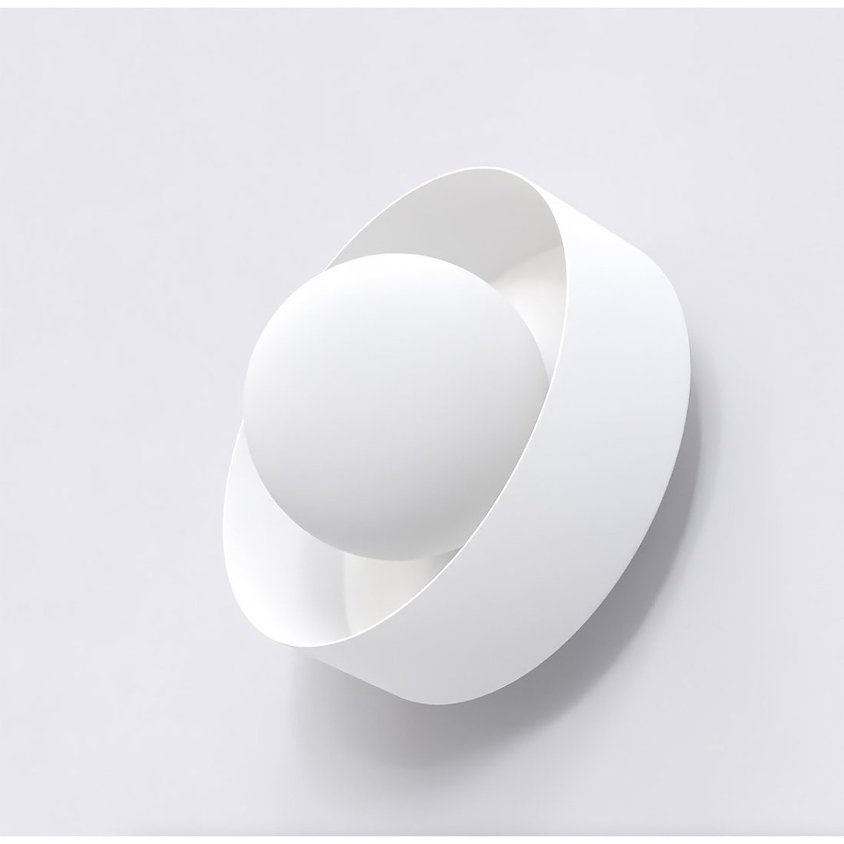 Lampada a parete Lulu in acciaio bianco opaco
