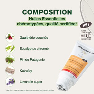 Pranarom - Roller articulations et muscles - Bio - 75 ml