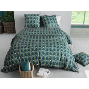 Parure housse de couette coton multicolore
