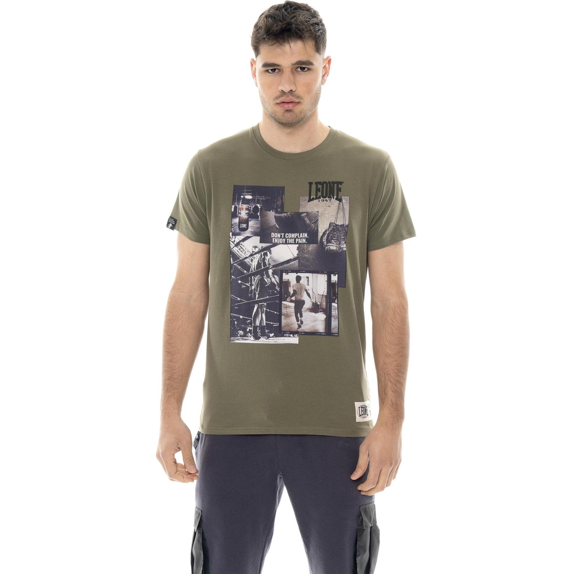 T-shirt uomo a manica corta in cotone, stampa Leone 1947 Graphics