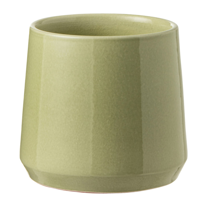 J-Line cache-pot Rond - céramique - vert - small - 2 pièces - Ø 17 cm