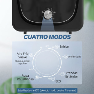 Secadora de Evacuación 4 kg, Secadora de Ropa 800W, Función Antiarrugas, Función Esterilizar, 5 Programas, Carga Frontal, Fácil de Planchar, Tambor Inox, Montable en Pared o Suelo, Negro