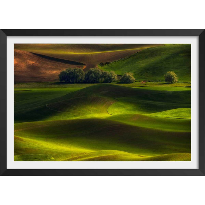 Affiche Colline USA Affiche sous cadre noir