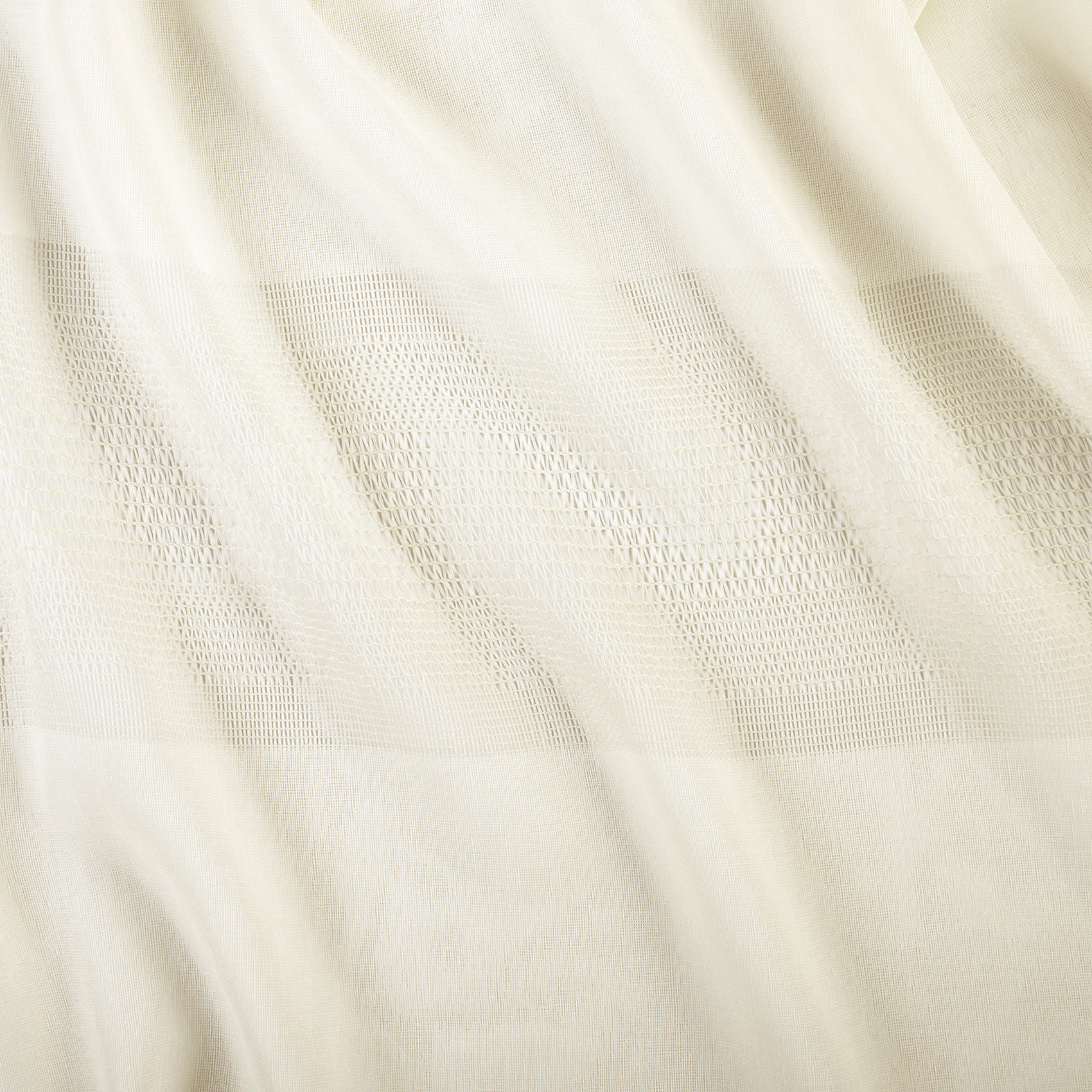 Voilage tamisant ajouré à esprit macramé - Blanc cassé