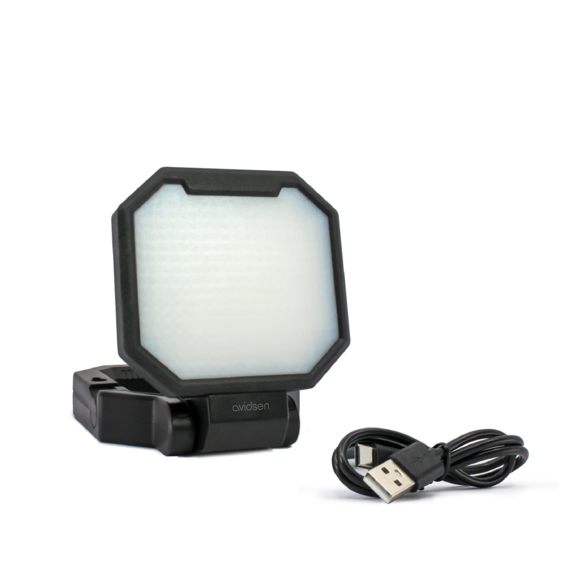 Projecteur LED rechargeable 2000 lumens 3 modes d'éclairage fonction batterie externe - Avidsen - 103674