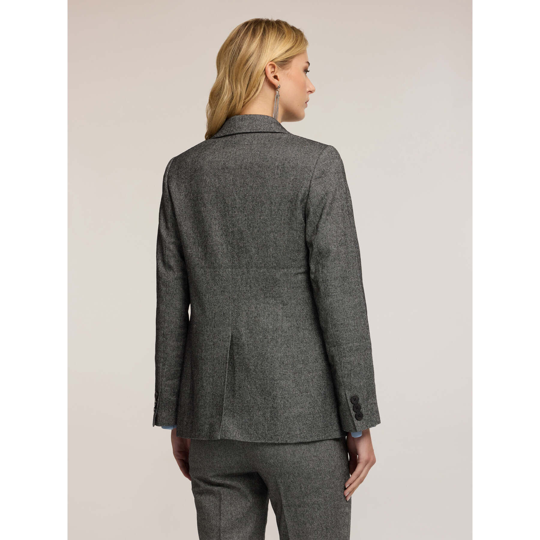 Motivi - Chaqueta estructurada de un botón en tejido armaturado - Gris