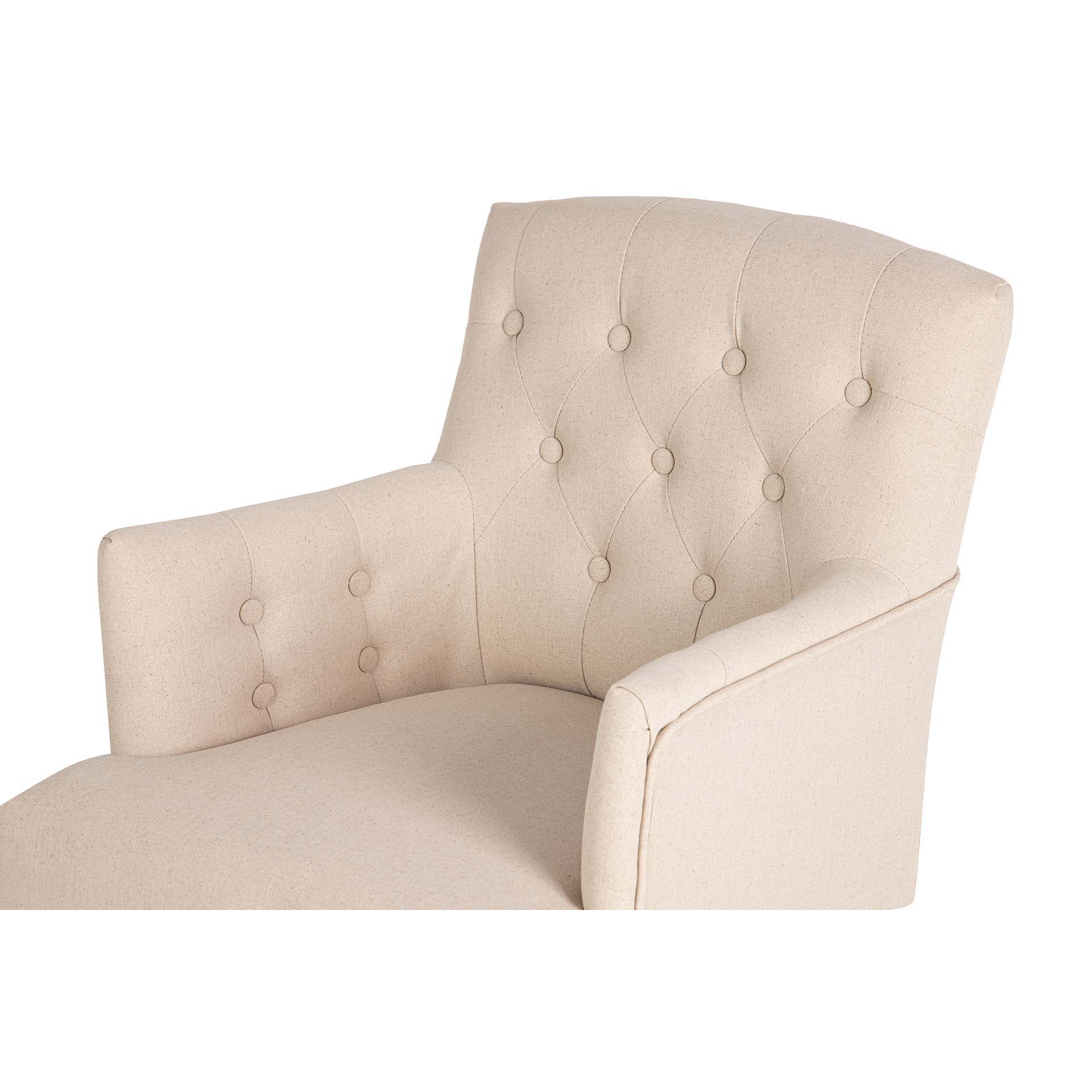 Butaca Lino Beige Capit. Patas Madera 59x62x85 Cm