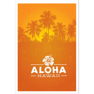 Affiche aloha hawaï Affiche seule