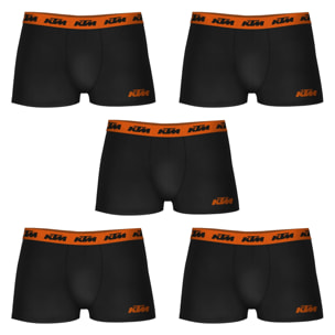 Pack 5 calzoncillos KTM en color negro para hombre