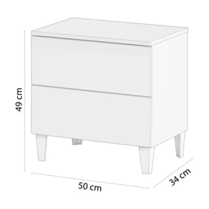 Mesita de noche Plex Blanco