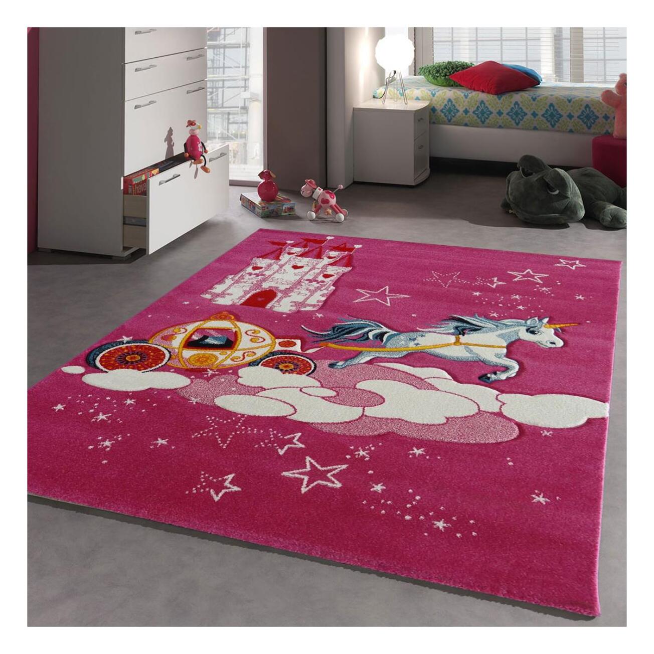 Tapis enfant licorne, forme ronde ou carrée
