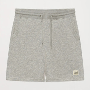 Pantalón corto gris vigoré orgánico Neutrals con logo