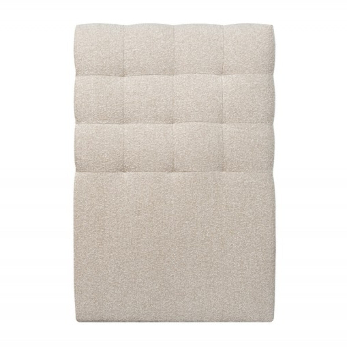 Lit avec tête de lit capitonnée bouclette et sommier tapissier Ep20