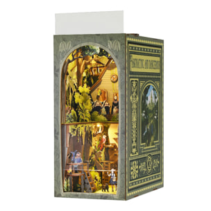 La aventura de Dorothy. Book Nook de madera, diseño 3D realista con gran detalle, cubierta y luces led. 250 piezas.