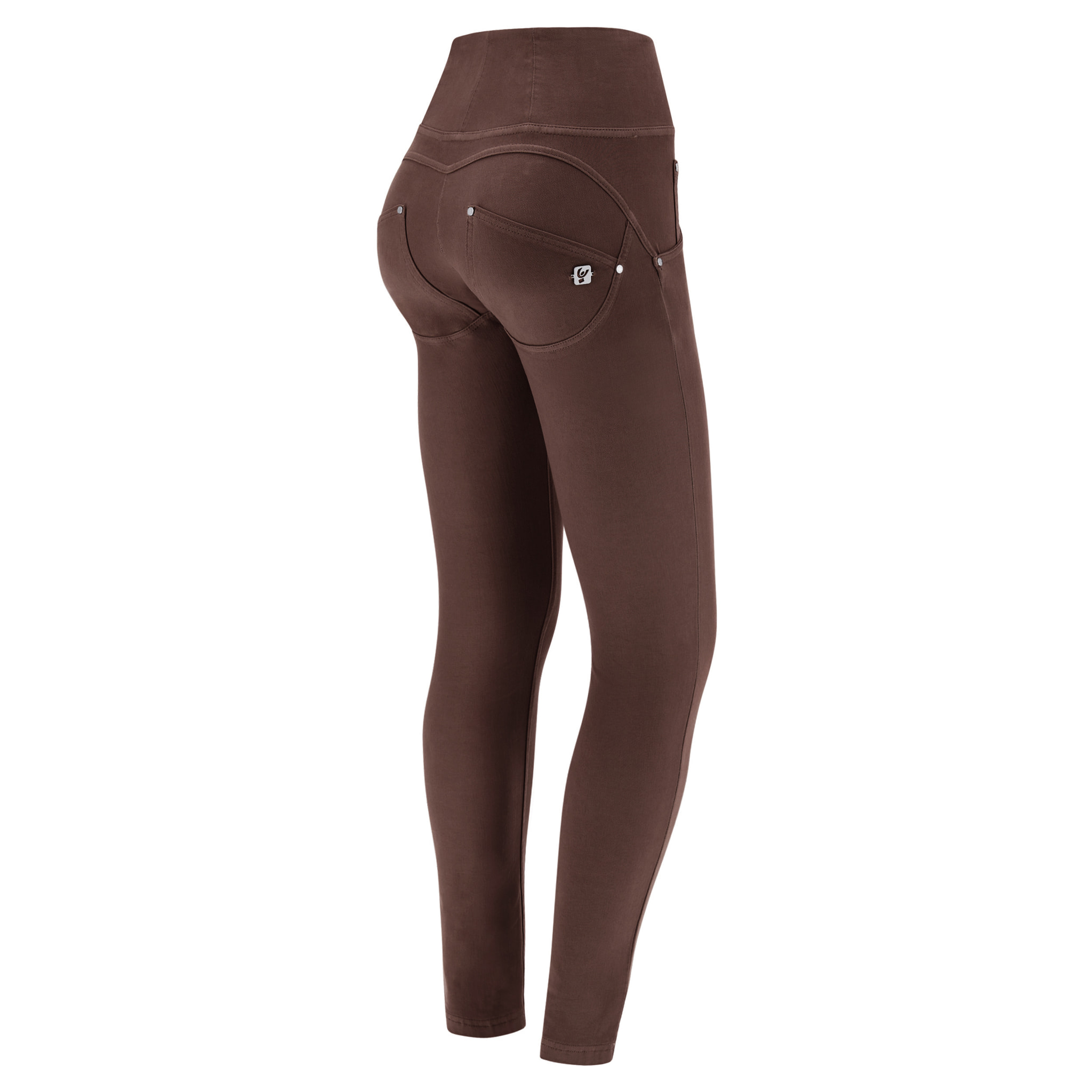 Pantaloni push up WR.UP® vita alta tessuto navetta ecologico