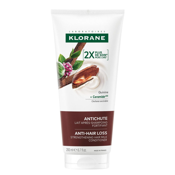 Quinine Bio - Lait Après-shampooing fortifiant Pour Cheveux fatigués et sujets à la chute 200ml