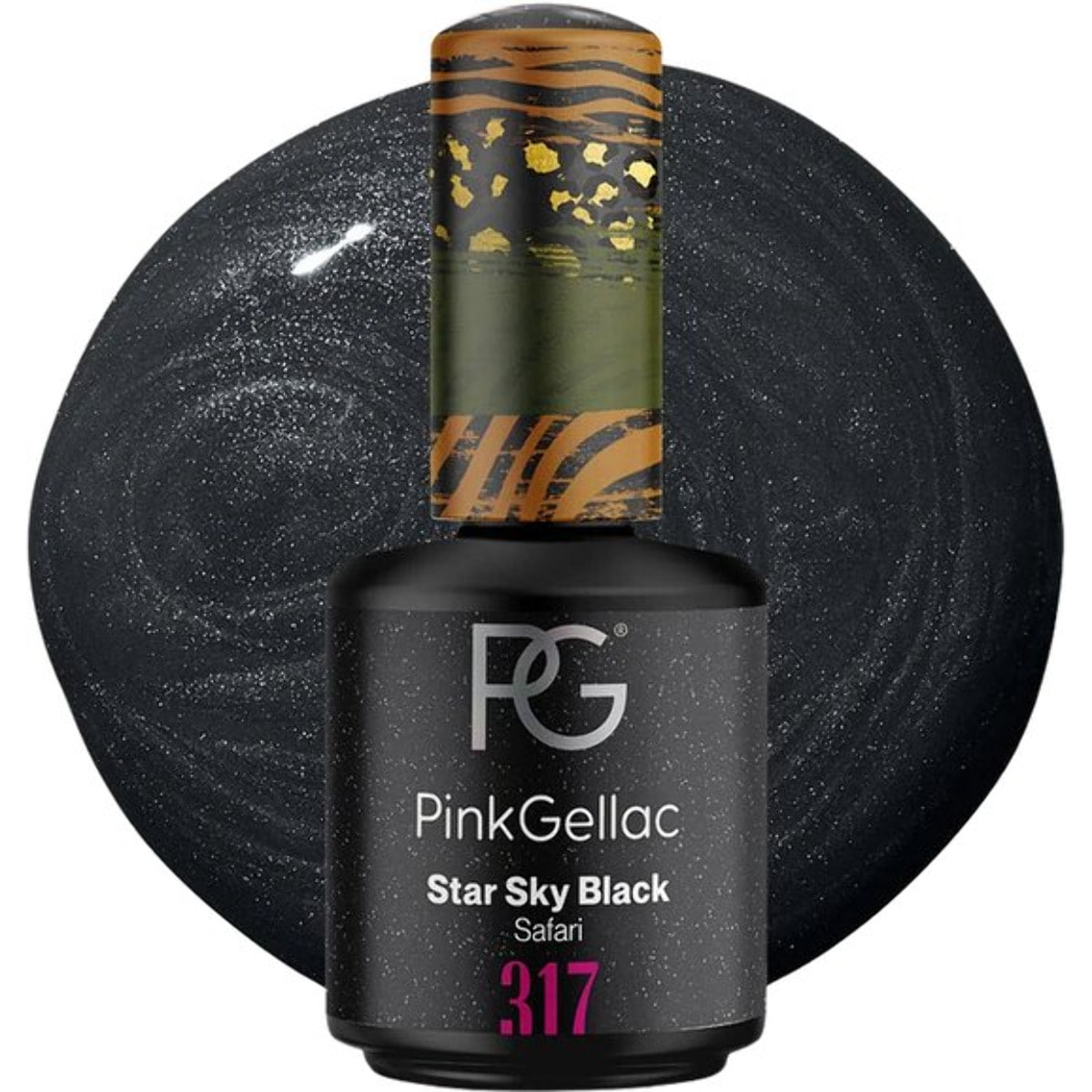 Vernis semi-permanent - 317 Star Sky Black - 15 ml