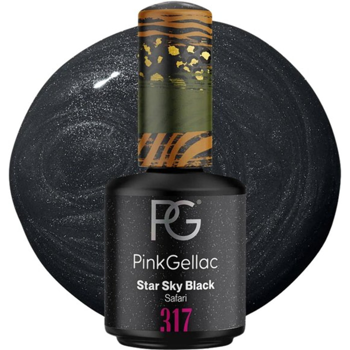 Vernis semi-permanent - 317 Star Sky Black - 15 ml
