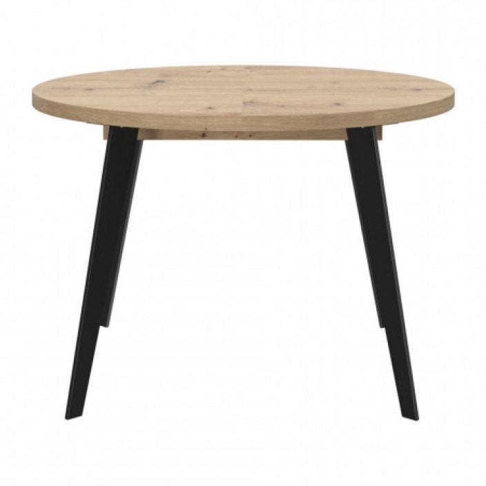 Table ronde en bois extensible D.110 cm - 3 coloris - XTRA