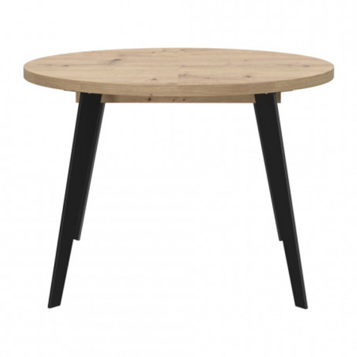 Table ronde en bois extensible D.110 cm - 3 coloris - XTRA