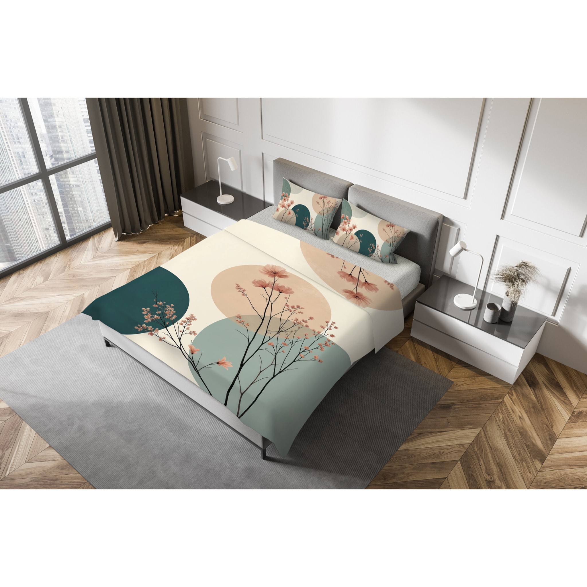 Parure Lenzuola fotografico Piazzato Fine-Art 2 Piazze Disegno Erika