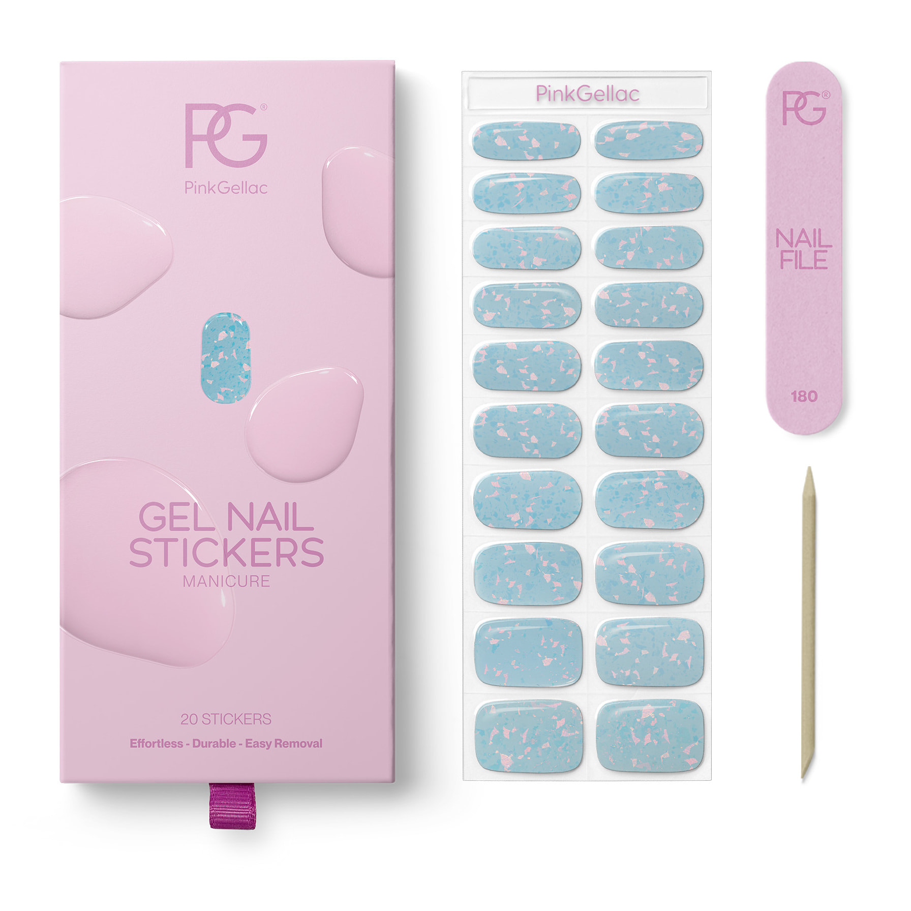 Stickers gel - 0009 Holographic Blue
