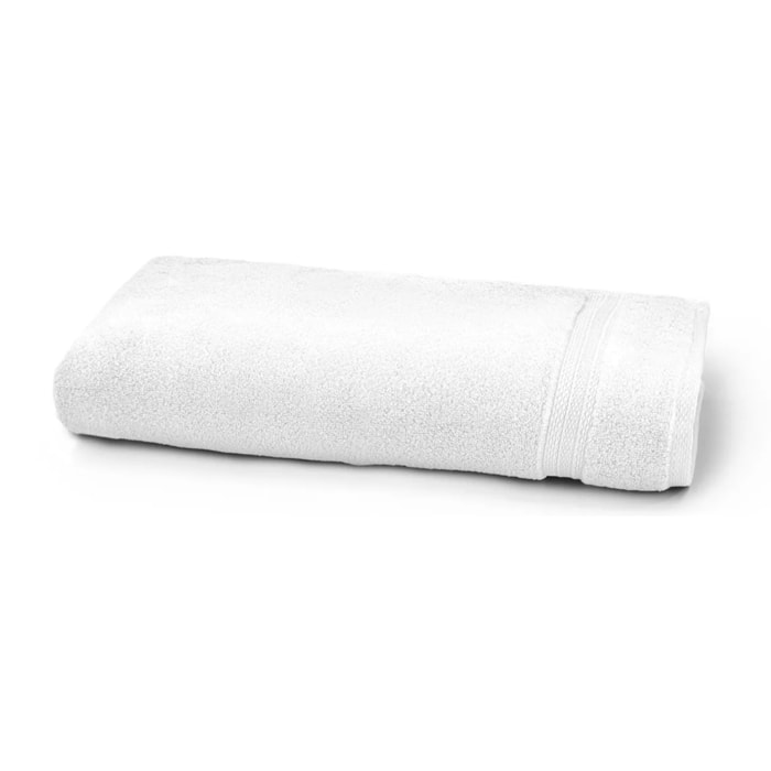 Drap de douche pur coton 550 g/m² uni blanc Elea blanc