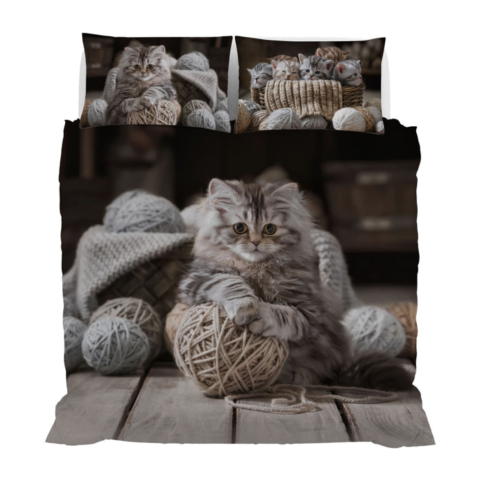 PARURE COPRIPIUMINO GOODNIGHT MATRIMONIALE - STAMPA DIGITALE 100% Microfibra