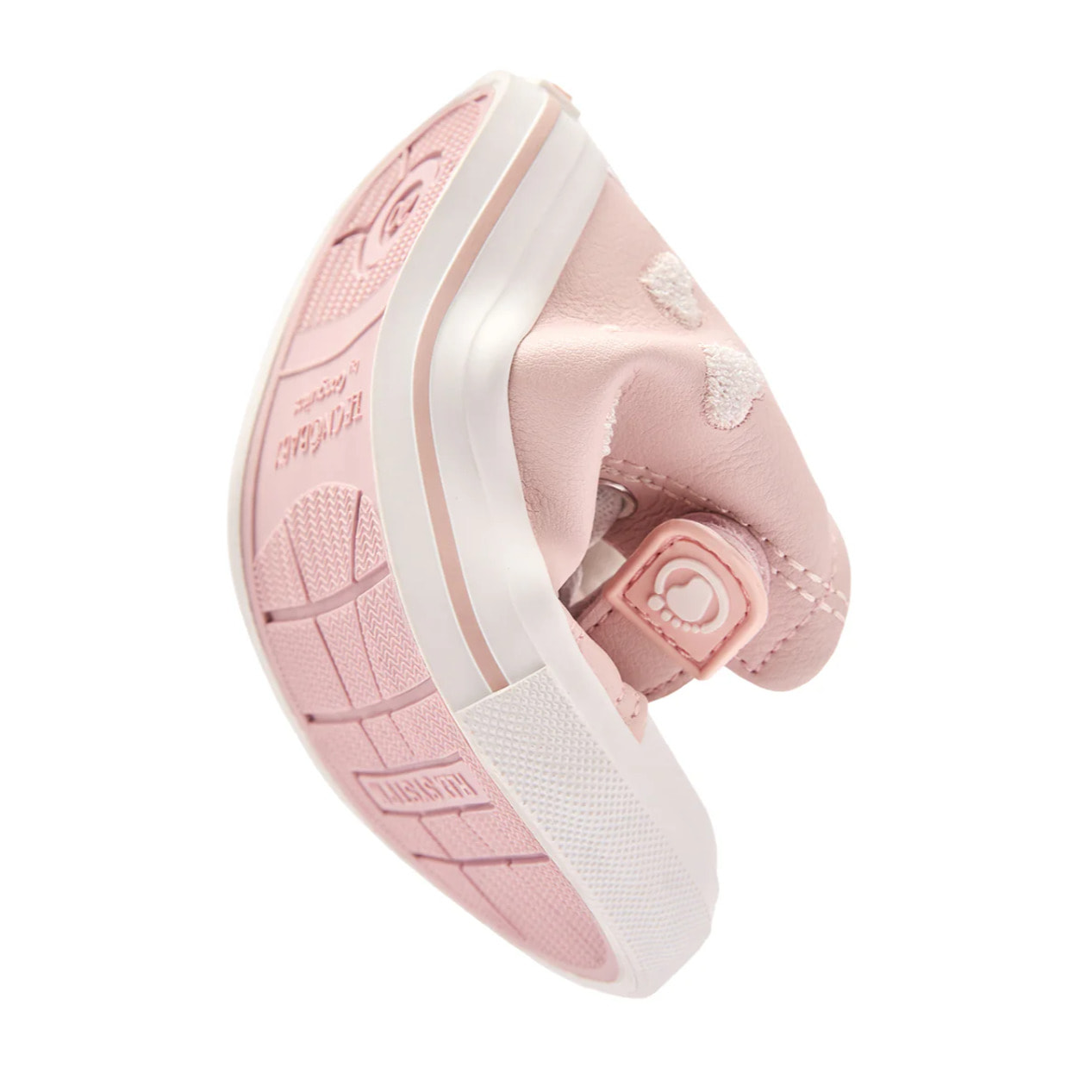 Sneakers alte per neonati con stampa a cuore e design rispettoso