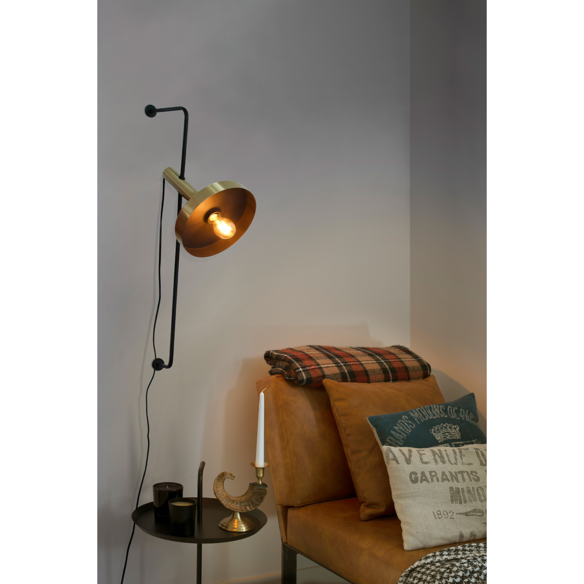 WHIZZ Lampe applique or/noire