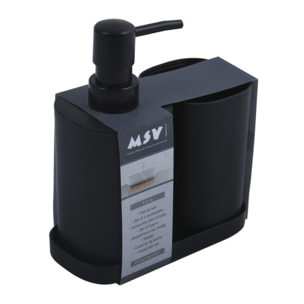 Ensemble 3 accessoires de salle de bain LONA Noir MSV